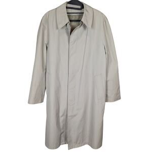 90s Vintage Sears Men's Lined Trench Coat Tan Size 40R